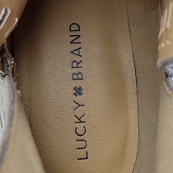 Lucky Brand Bustina Boho Chic Ankle Boot Tan Taupe Size 10 - Picture 9 of 13